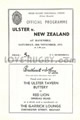 Ulster v New Zealand 1972 rugby  Programmes